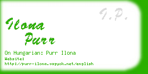 ilona purr business card